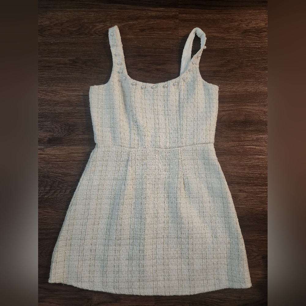 NWT Miami Cream Textured Mini Dress